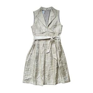 Maggy London Vintage Metallic Fit & Flare Dress Women’s Size 8